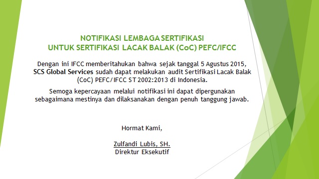 Notifikasi CoC SCS 582015 Ina